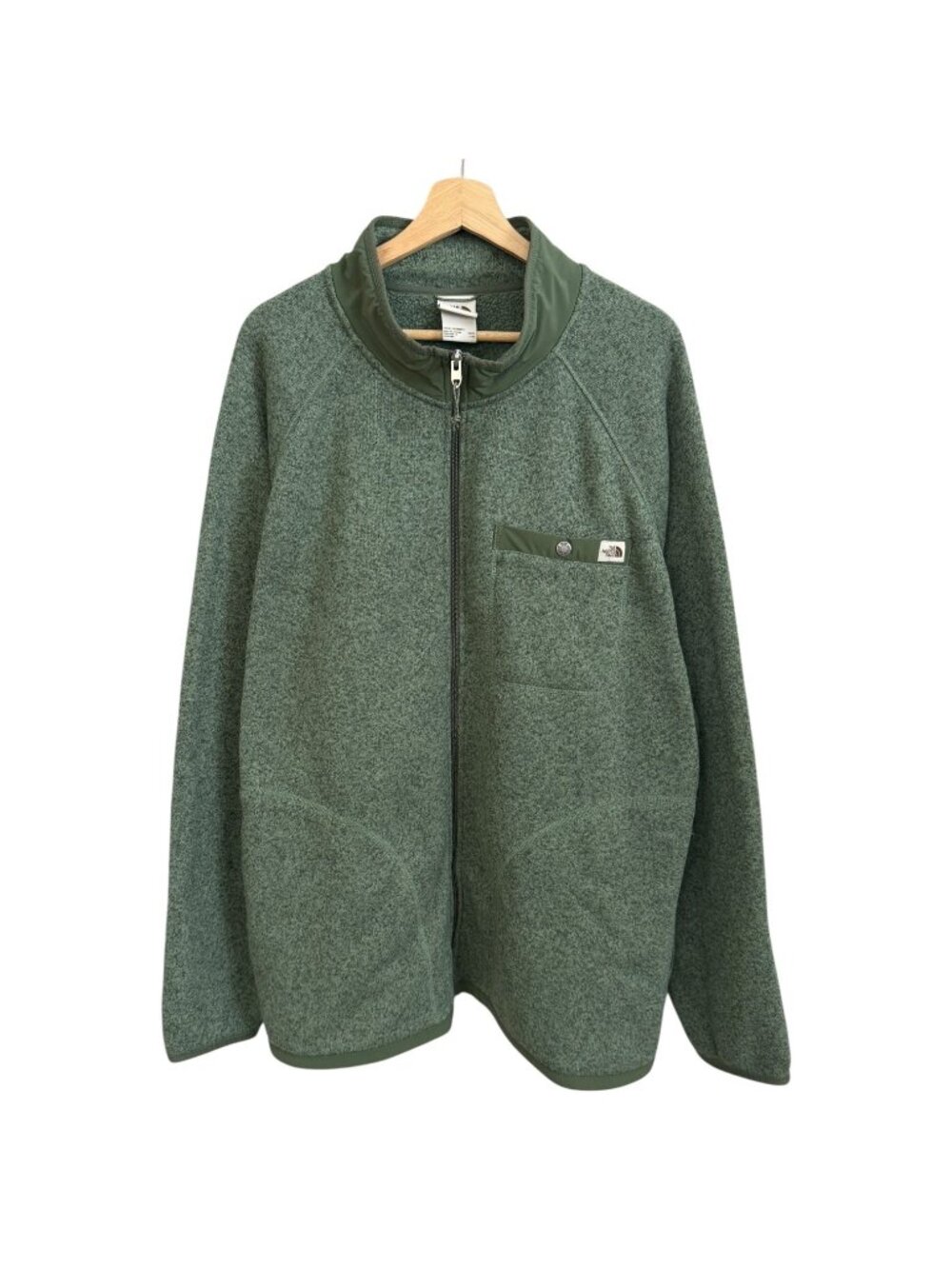 The North Face Gordon Lyons Full-Zip Knit Fleece Jacket Green XXXL Outdoors